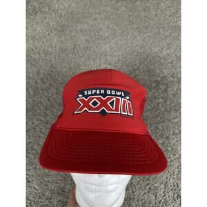 Vintage Super Bowl XXIII Hat Mens Red Blue 49ers Vs Bengals Snapback Cap NFL